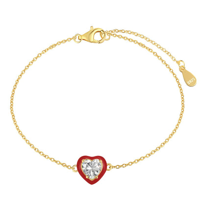 [Clara Jewels]Sparkling Romantic Heart Shape Lover Bracelet