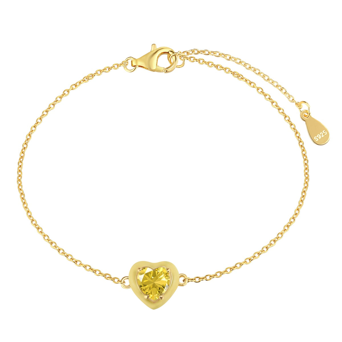 [Clara Jewels]Sparkling Romantic Heart Shape Lover Bracelet