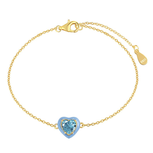 [Clara Jewels]Sparkling Romantic Heart Shape Lover Bracelet