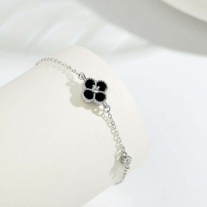 [Clara Jewels]Delicate Four Leaf Clover Bracelet