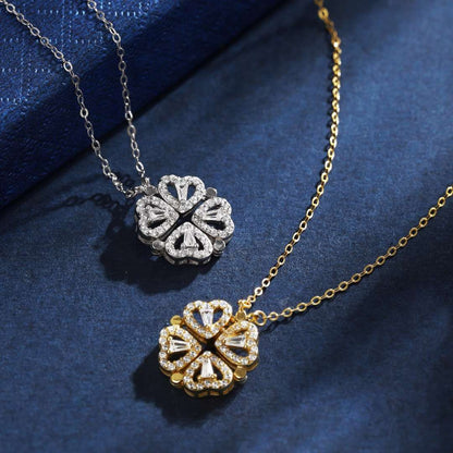 [Clara Jewels]Ornate Heart Cut Flower Shape Necklace