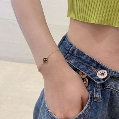 [Clara Jewels]Delicate Four Leaf Clover Bracelet