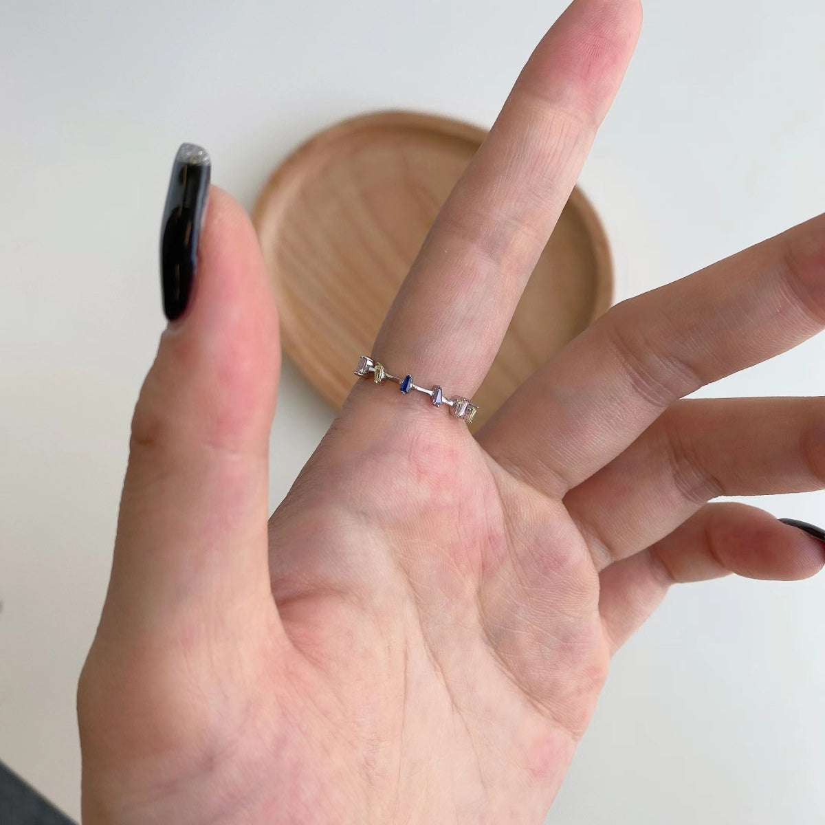 [Clara Jewels]Unique Trapezoid Cut Daily Ring