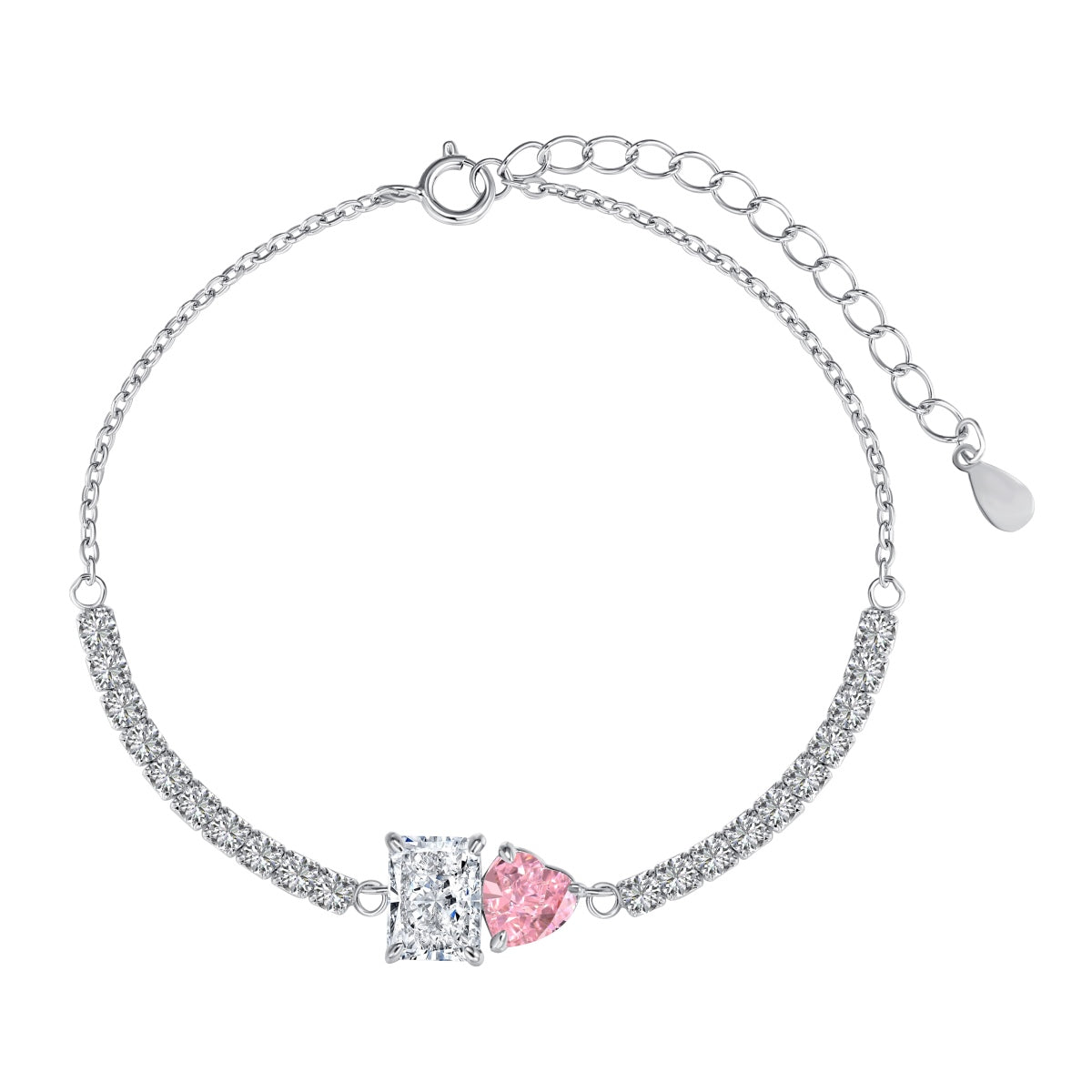 [Clara Jewels]Dazzling Unique Multi Shape Lover Bracelet