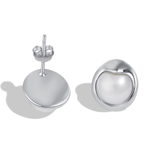 [Clara Jewels]Dainty Bread Pearl Earrings