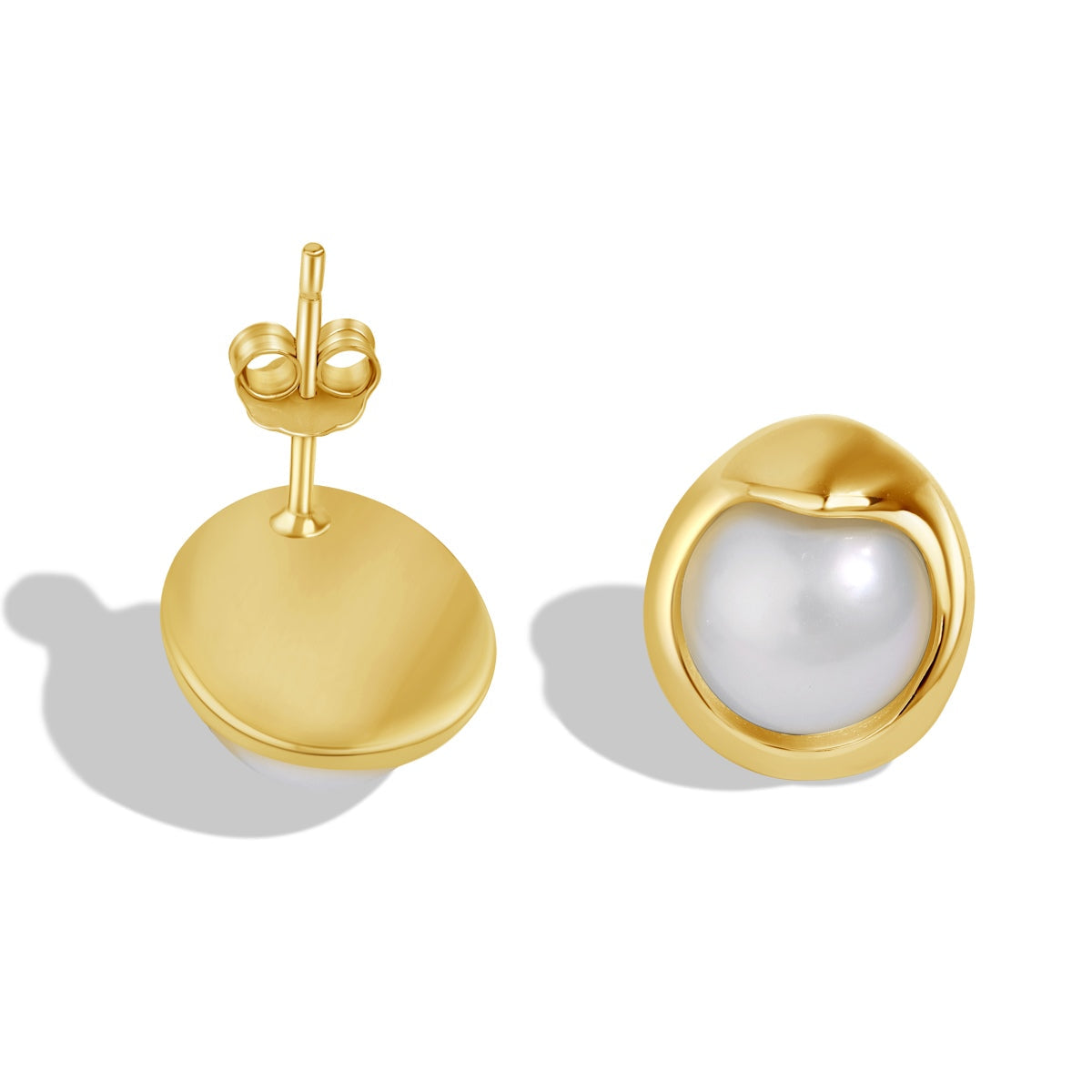 [Clara Jewels]Dainty Bread Pearl Earrings