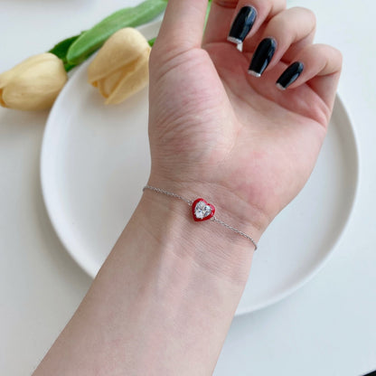 [Clara Jewels]Sparkling Romantic Heart Shape Lover Bracelet