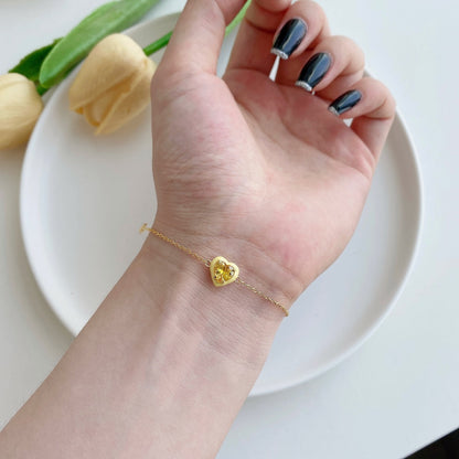 [Clara Jewels]Sparkling Romantic Heart Shape Lover Bracelet