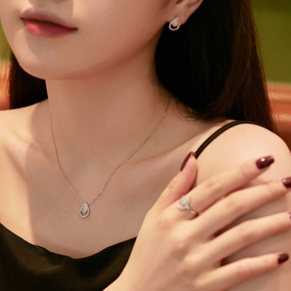 [Clara Jewels]Sparkling Pear Cut Necklace