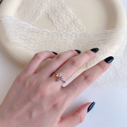 [Clara Jewels]Radiant Colorful Multi Cut Daily Ring