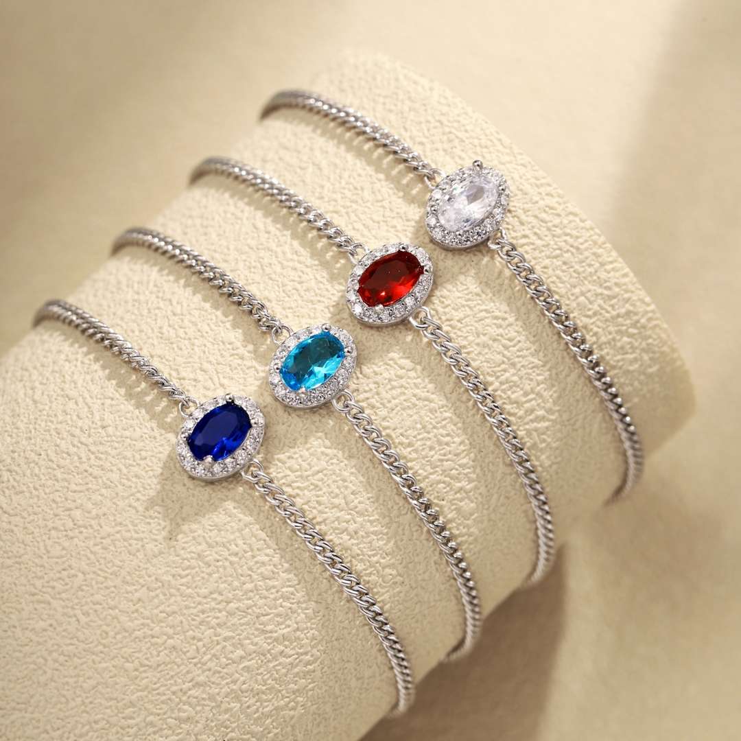 [Clara Jewels]Exquisite Oval Shape Bracelet
