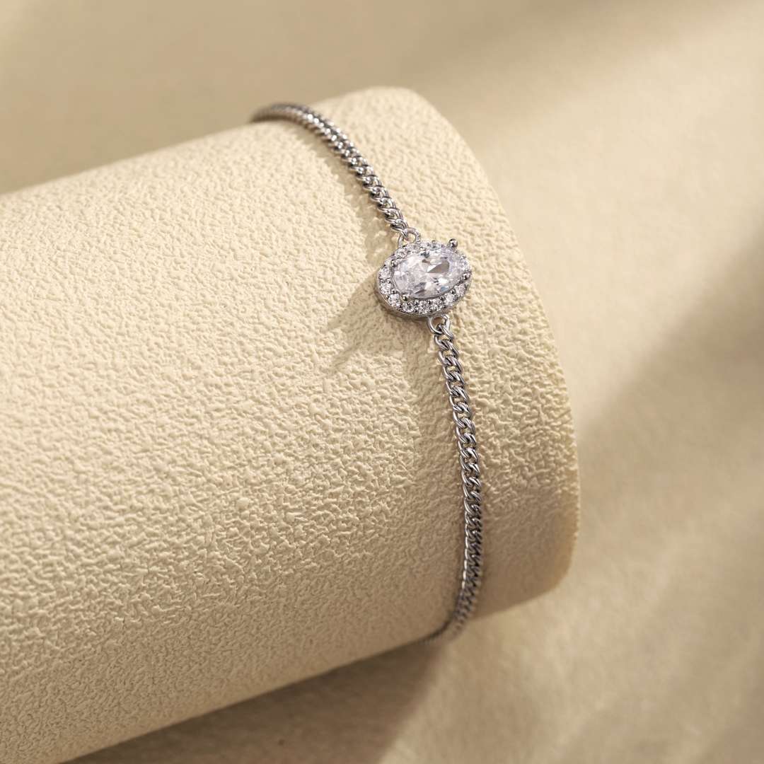 [Clara Jewels]Exquisite Oval Shape Bracelet