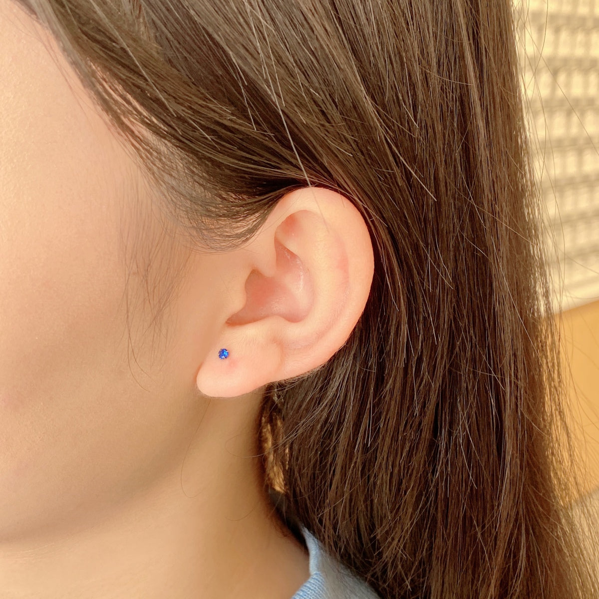 [Clara Jewels]Delicate Solitaire Earrings