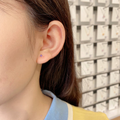 [Clara Jewels]Delicate Solitaire Earrings