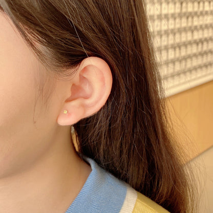 [Clara Jewels]Delicate Solitaire Earrings