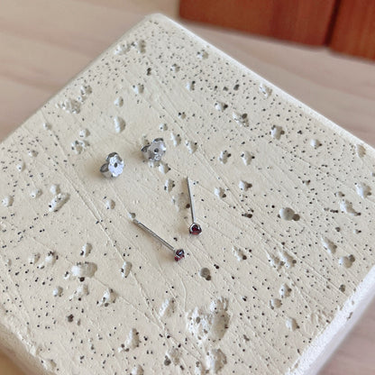 [Clara Jewels]Delicate Solitaire Earrings