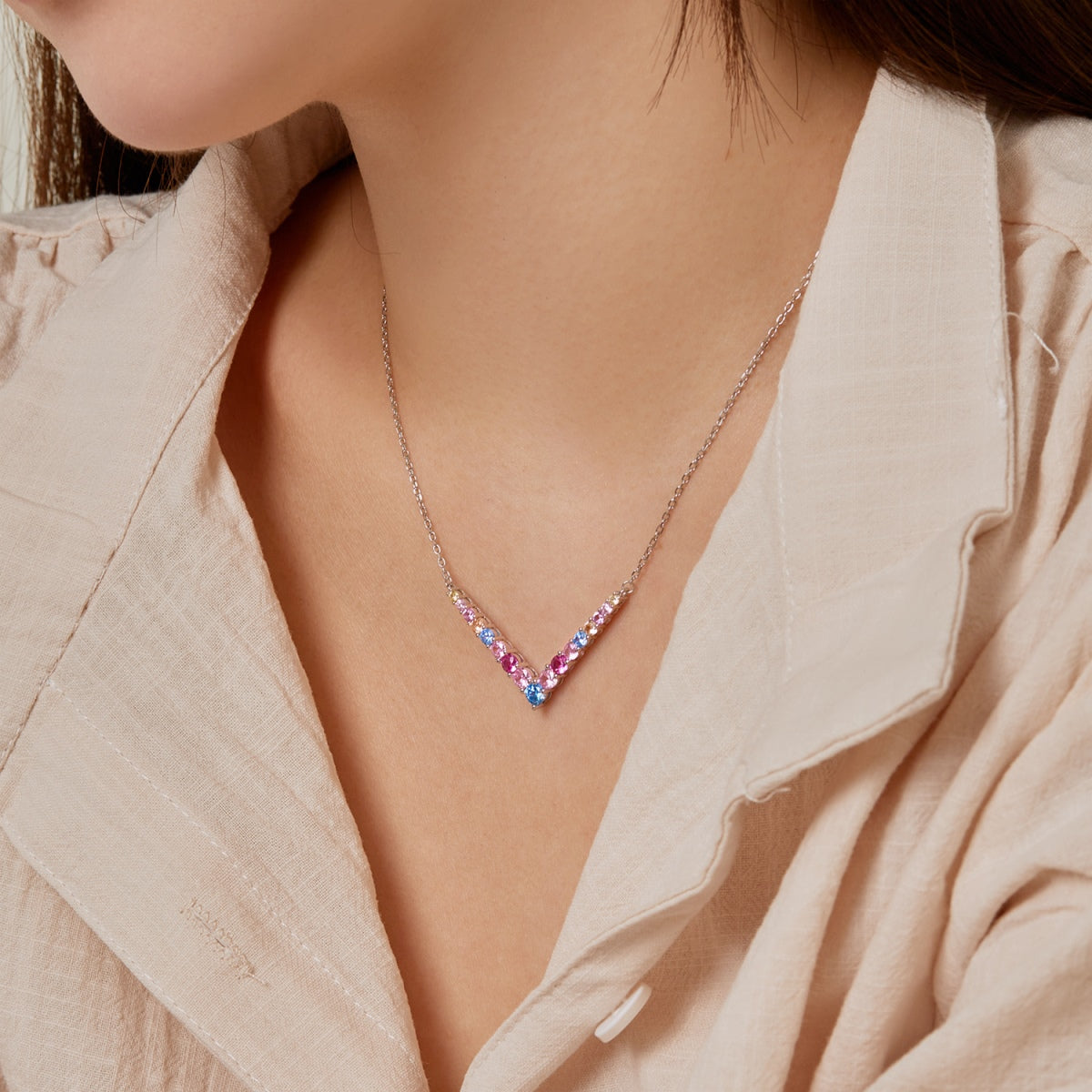 [Clara Jewels]Ornate Round Cut Necklace