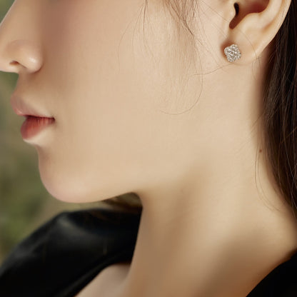 [Clara Jewels]Four-Leaf Clover Flower Shaped Earrings