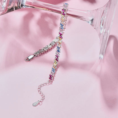 [Clara Jewels]Ornate Sparkling Multi Cut Party Bracelet