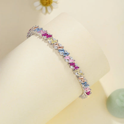 [Clara Jewels]Ornate Sparkling Multi Cut Party Bracelet