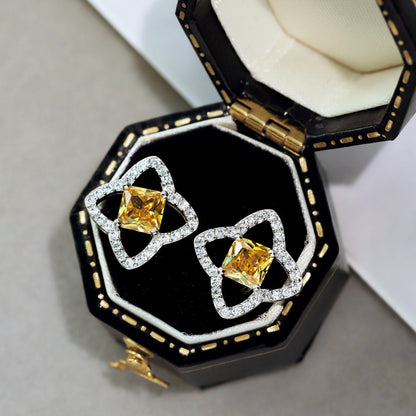 [Clara Jewels]Elegant Star Shape Princess Cut Daily Earrings