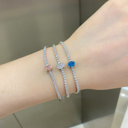 [Clara Jewels]0.75 Carat Exquisite Oval Cut Daily Bracelet