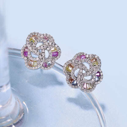 [Clara Jewels]Exquisite Flower Shape Daily Earrings