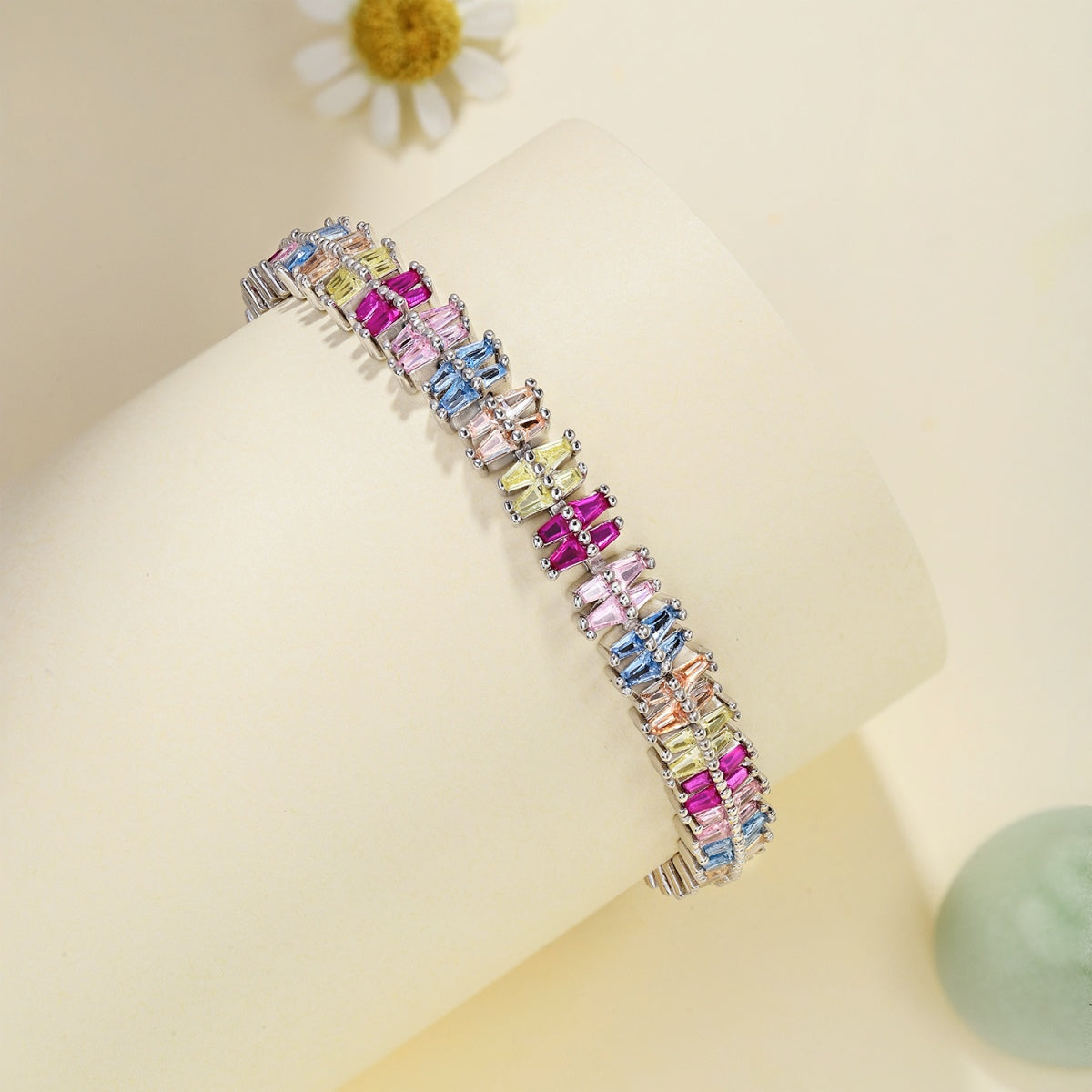 [Clara Jewels]Sparkling Exquisite Multi Cut Party Bracelet