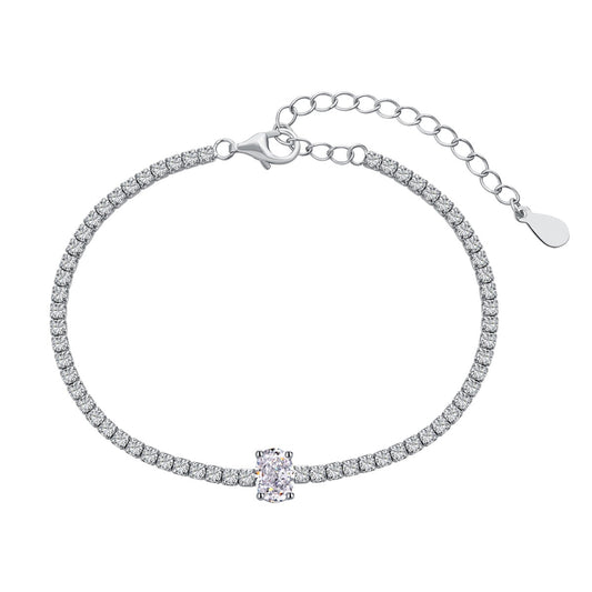 [Clara Jewels]0.75 Carat Exquisite Oval Cut Daily Bracelet