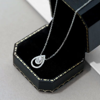 [Clara Jewels]Sparkling Pear Cut Necklace