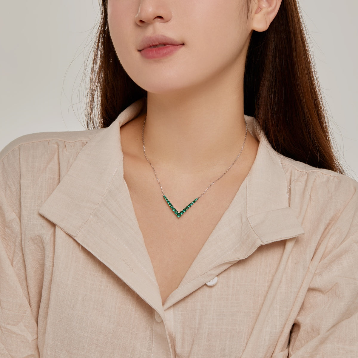 [Clara Jewels]Ornate Round Cut Necklace