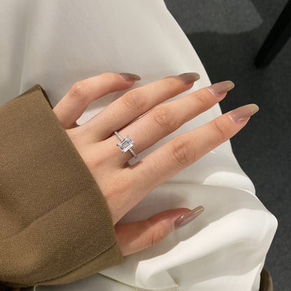 [Clara Jewels]2.0 Carat Scintillating Ornate Radiant Cut Party Ring