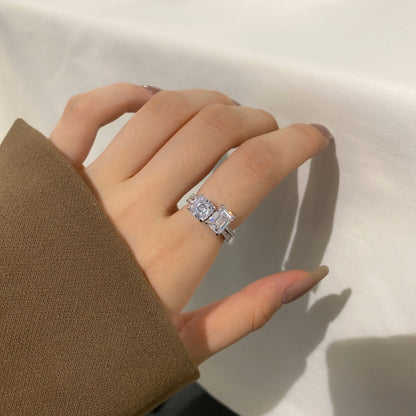 [Clara Jewels]2.0 Carat Scintillating Ornate Radiant Cut Party Ring