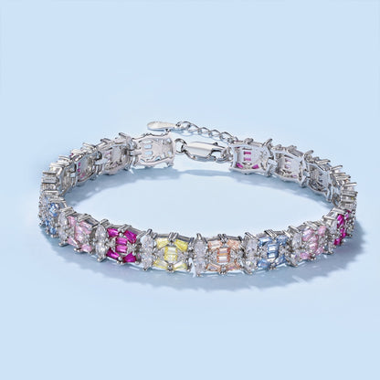 [Clara Jewels]Delicate Colorful Multi Cut Party Bracelet
