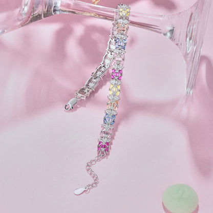 [Clara Jewels]Delicate Colorful Multi Cut Party Bracelet