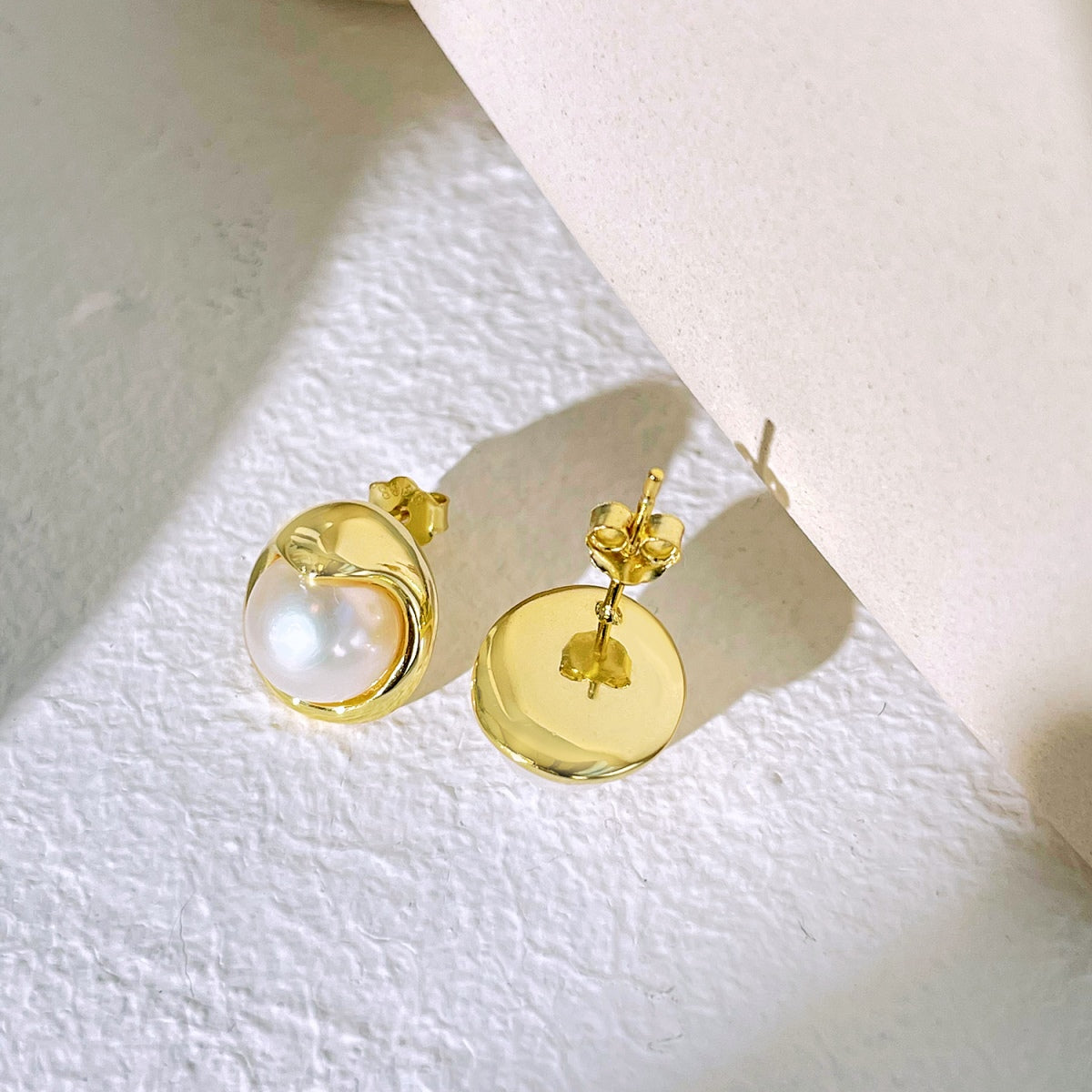 [Clara Jewels]Dainty Bread Pearl Earrings