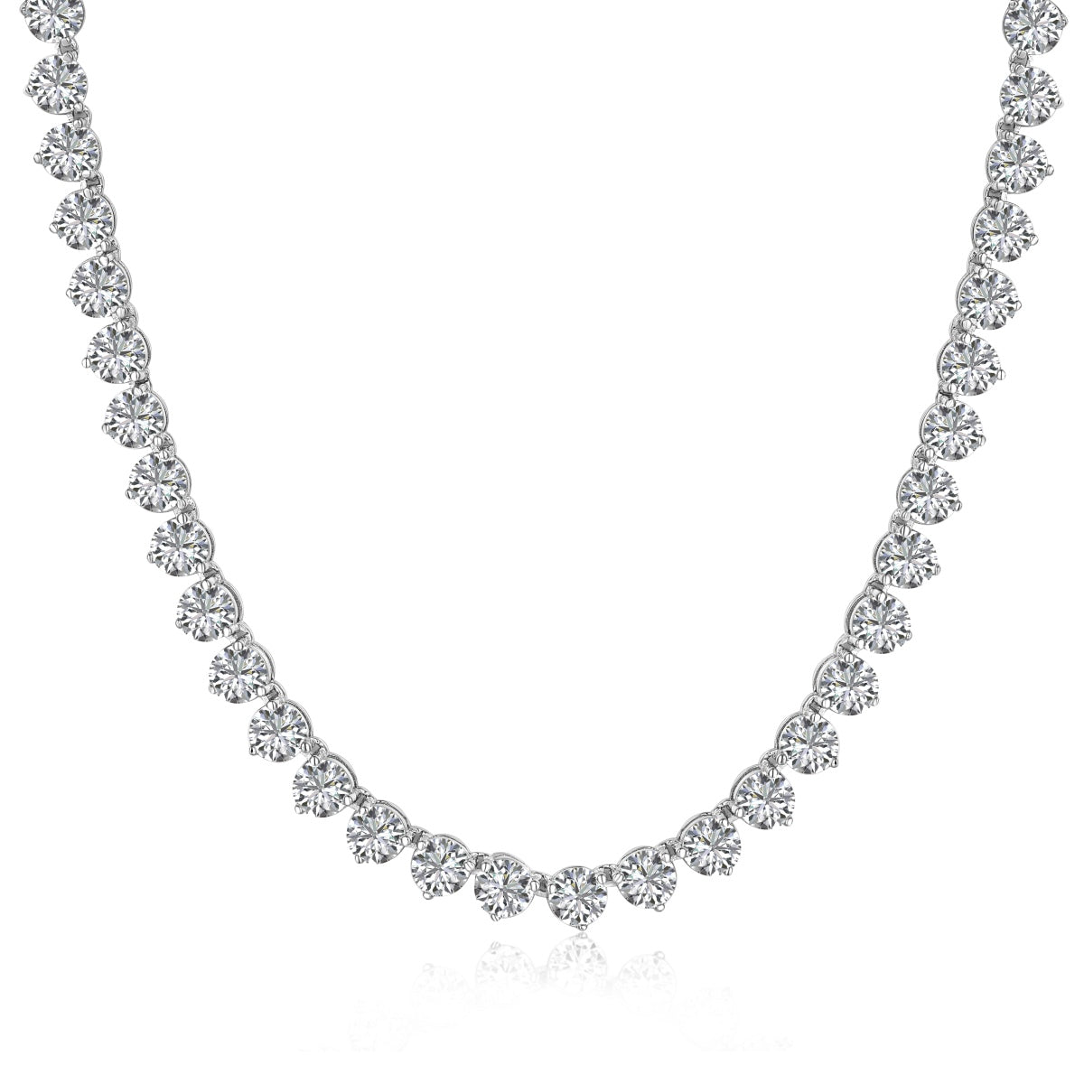 [Clara Jewels]Ornate Heart Cut Tennis Necklace