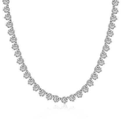 [Clara Jewels]Ornate Heart Cut Tennis Necklace