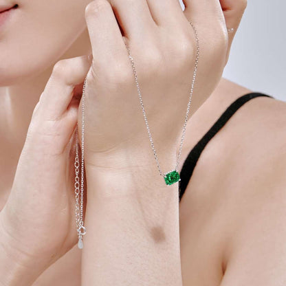 [Clara Jewels]Luxurious Square Shape Colorful Necalack