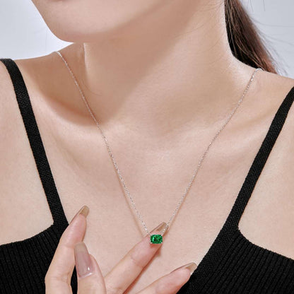 [Clara Jewels]Luxurious Square Shape Colorful Necalack