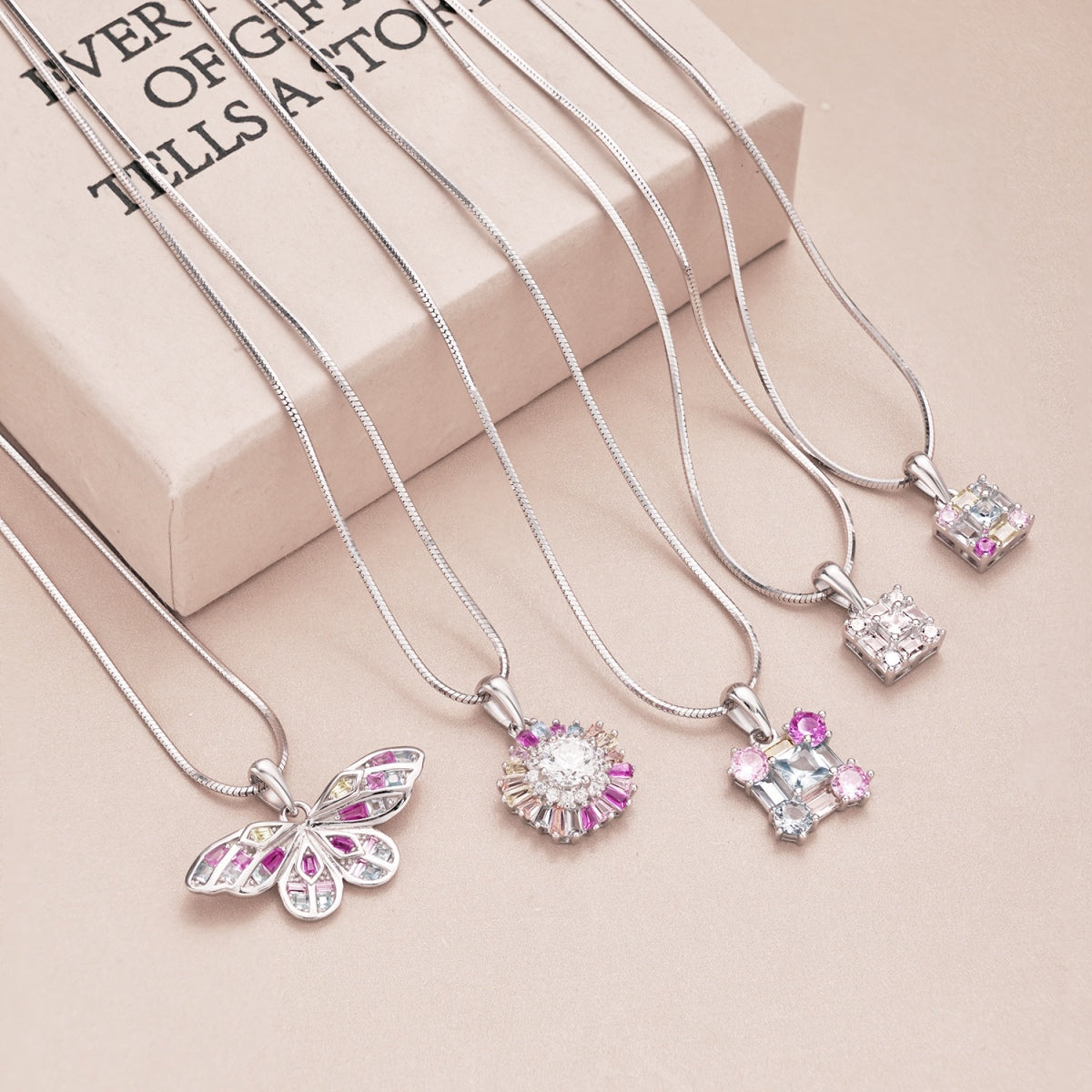 [Clara Jewels]Charming Flower Colorful Necklace