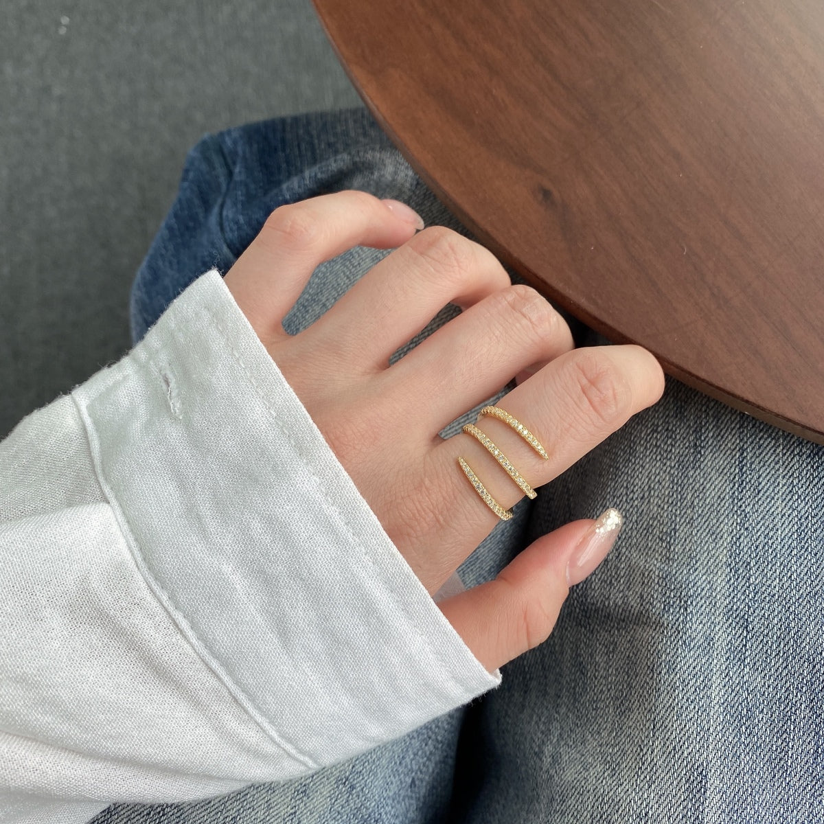[Clara Jewels]Unique Vibrant Entangle Daily Ring