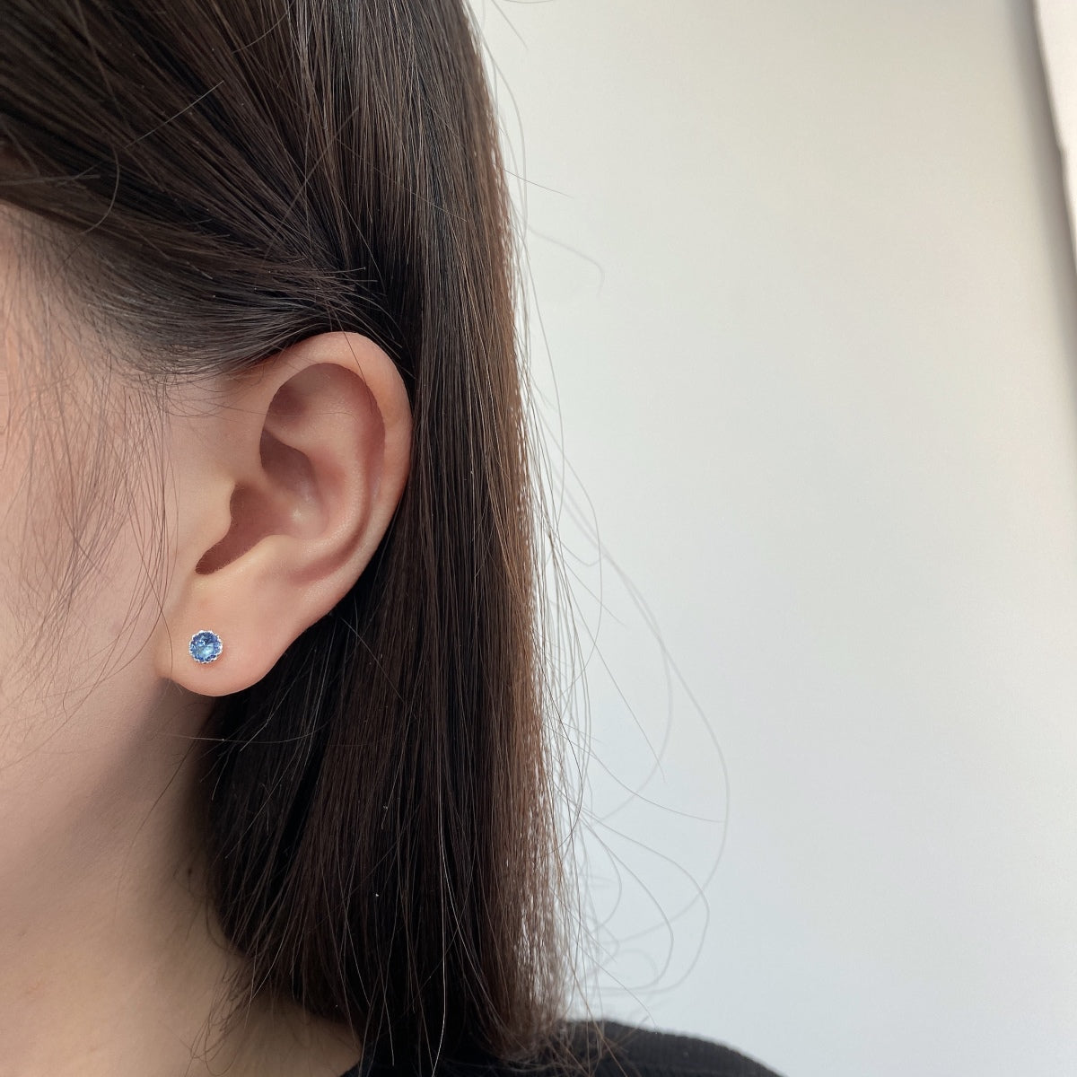 [Clara Jewels]Sparkling Colorful Round Shape Earrings