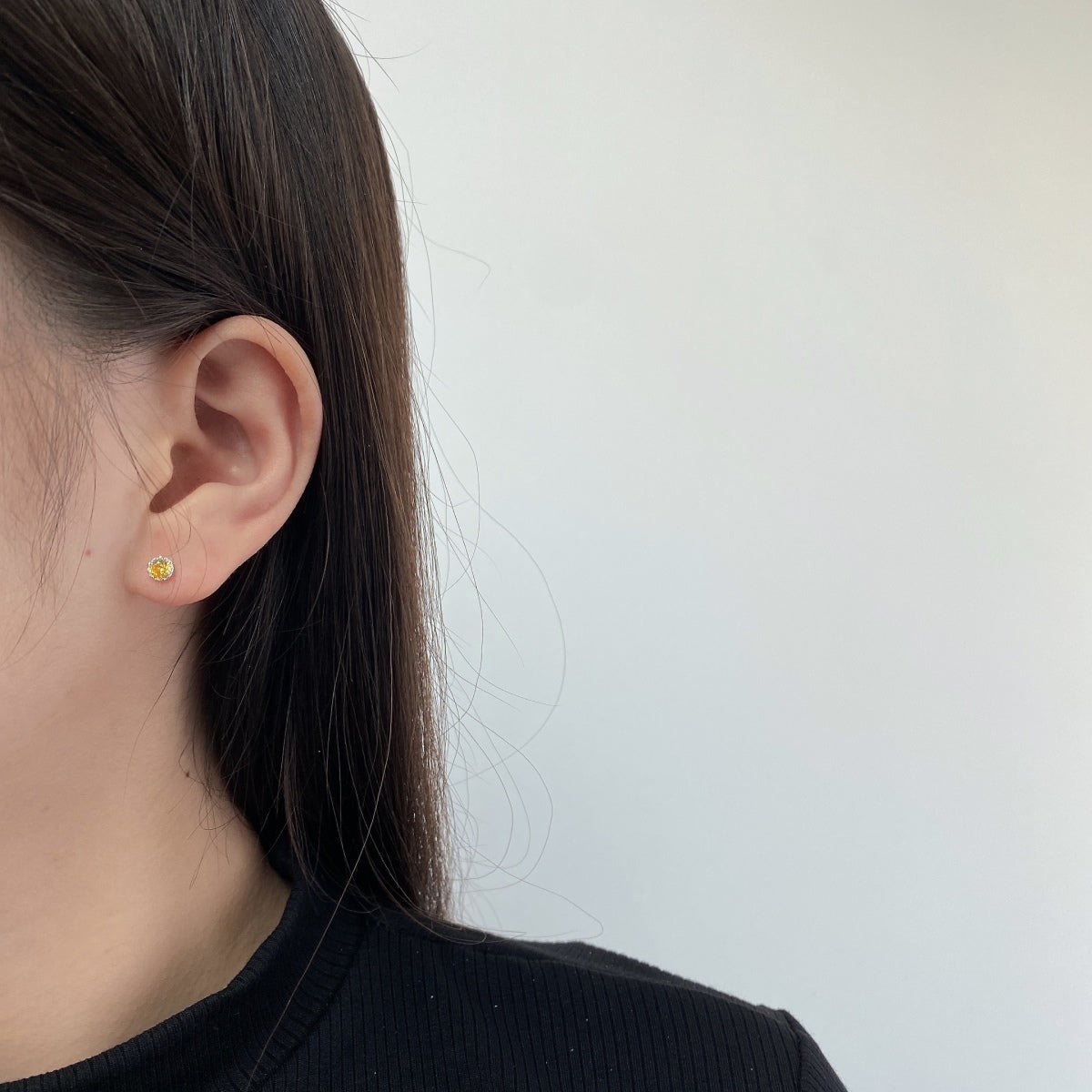 [Clara Jewels]Sparkling Colorful Round Shape Earrings