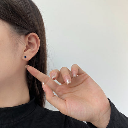[Clara Jewels]Sparkling Colorful Round Shape Earrings