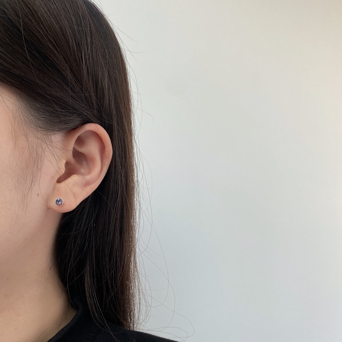 [Clara Jewels]Sparkling Colorful Round Shape Earrings