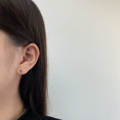 [Clara Jewels]Sparkling Colorful Round Shape Earrings