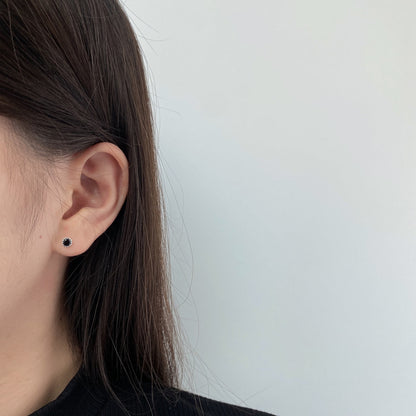 [Clara Jewels]Sparkling Colorful Round Shape Earrings