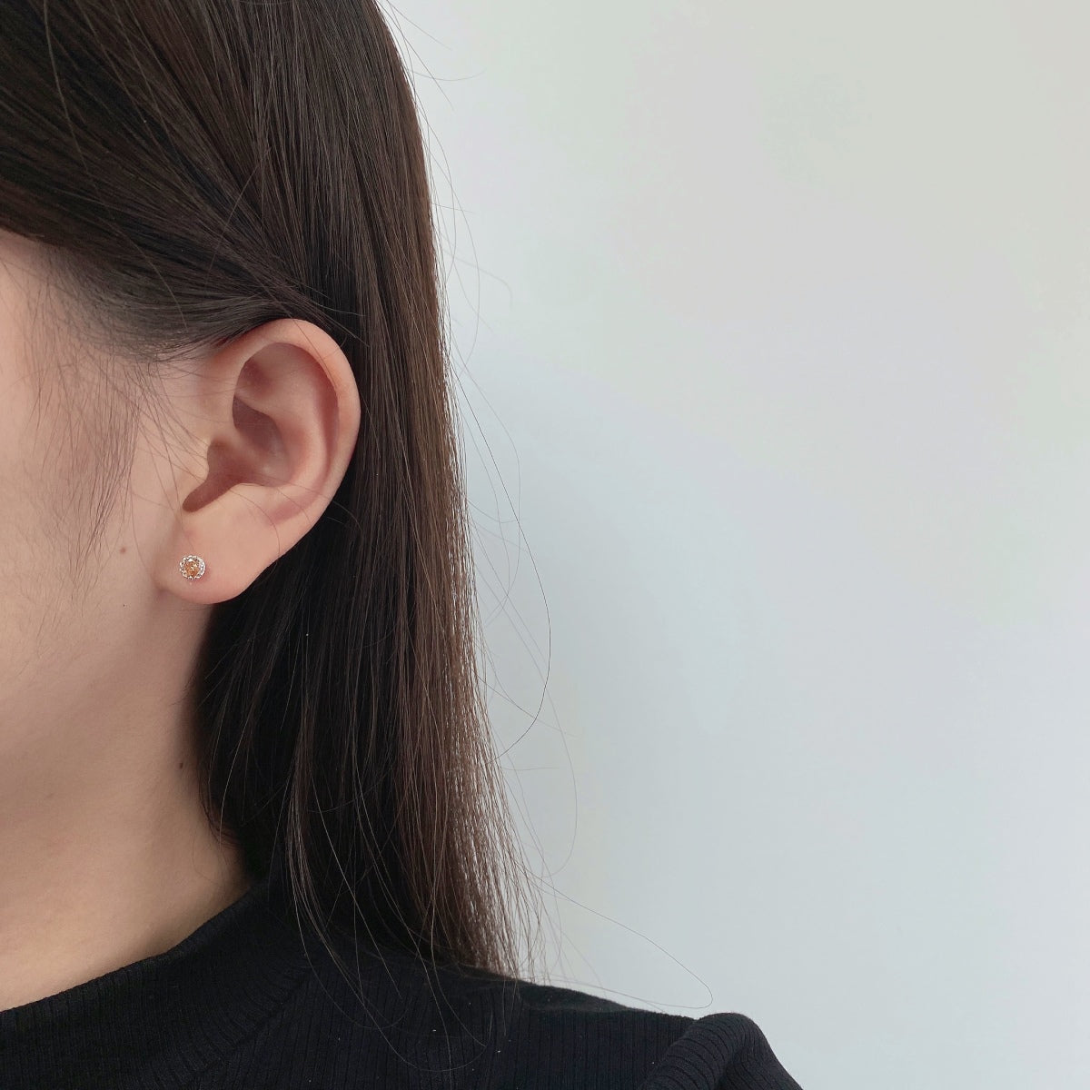 [Clara Jewels]Sparkling Colorful Round Shape Earrings