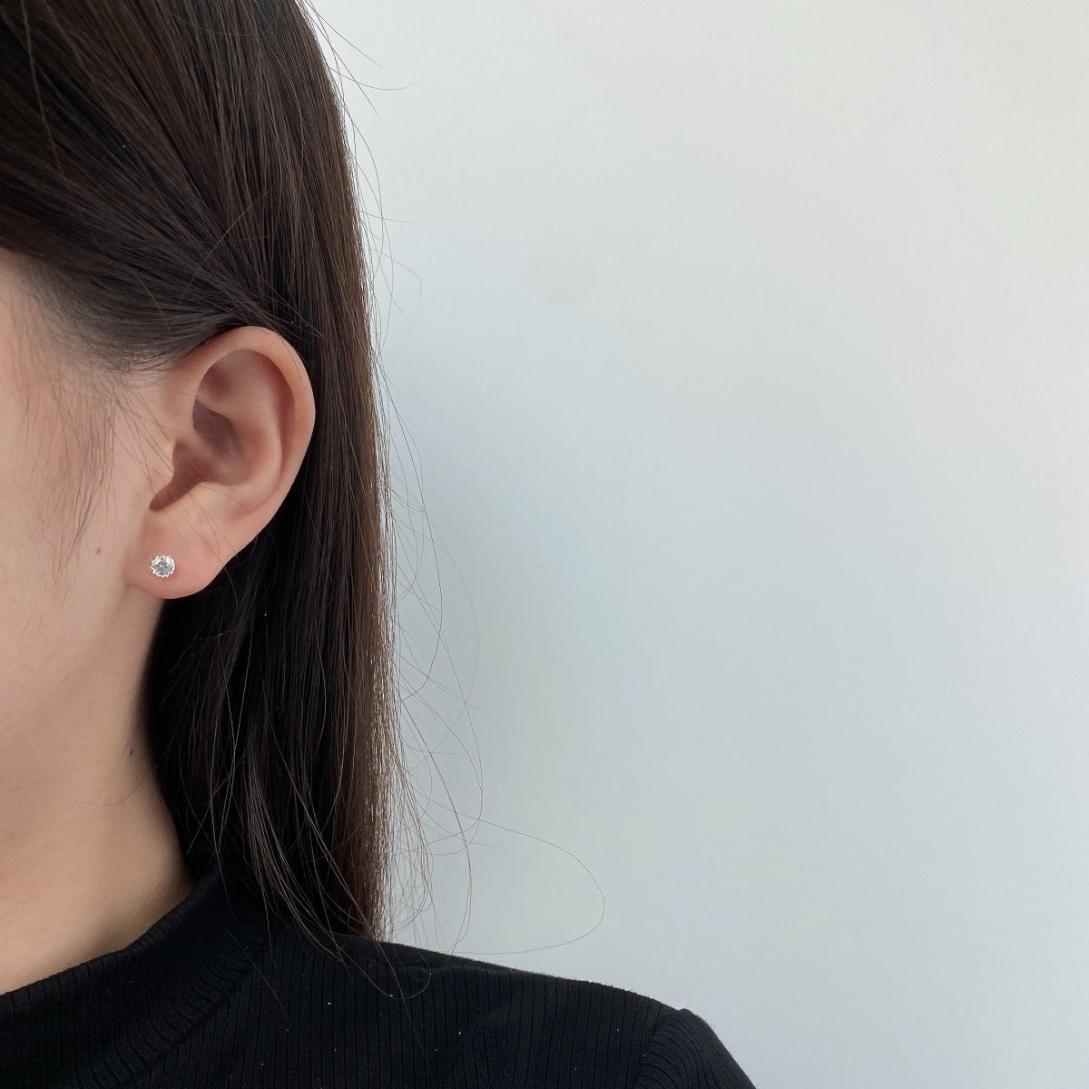 [Clara Jewels]Sparkling Colorful Round Shape Earrings